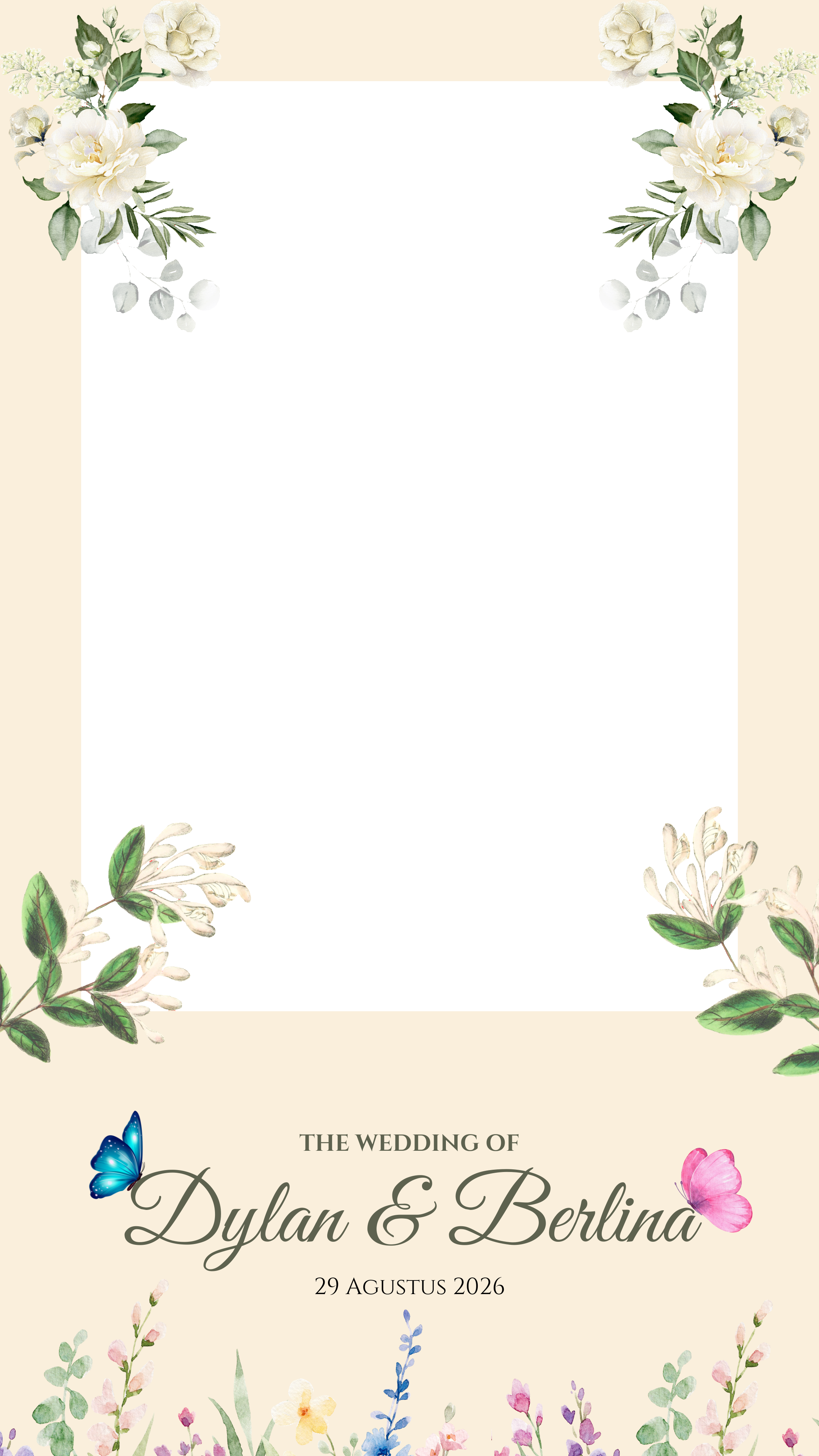 Template frame Instagram Story Dylan & Berlina